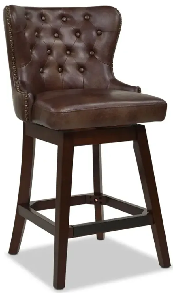 Holmes - Tufted High Back 360 Swivel Counter Height Barstool