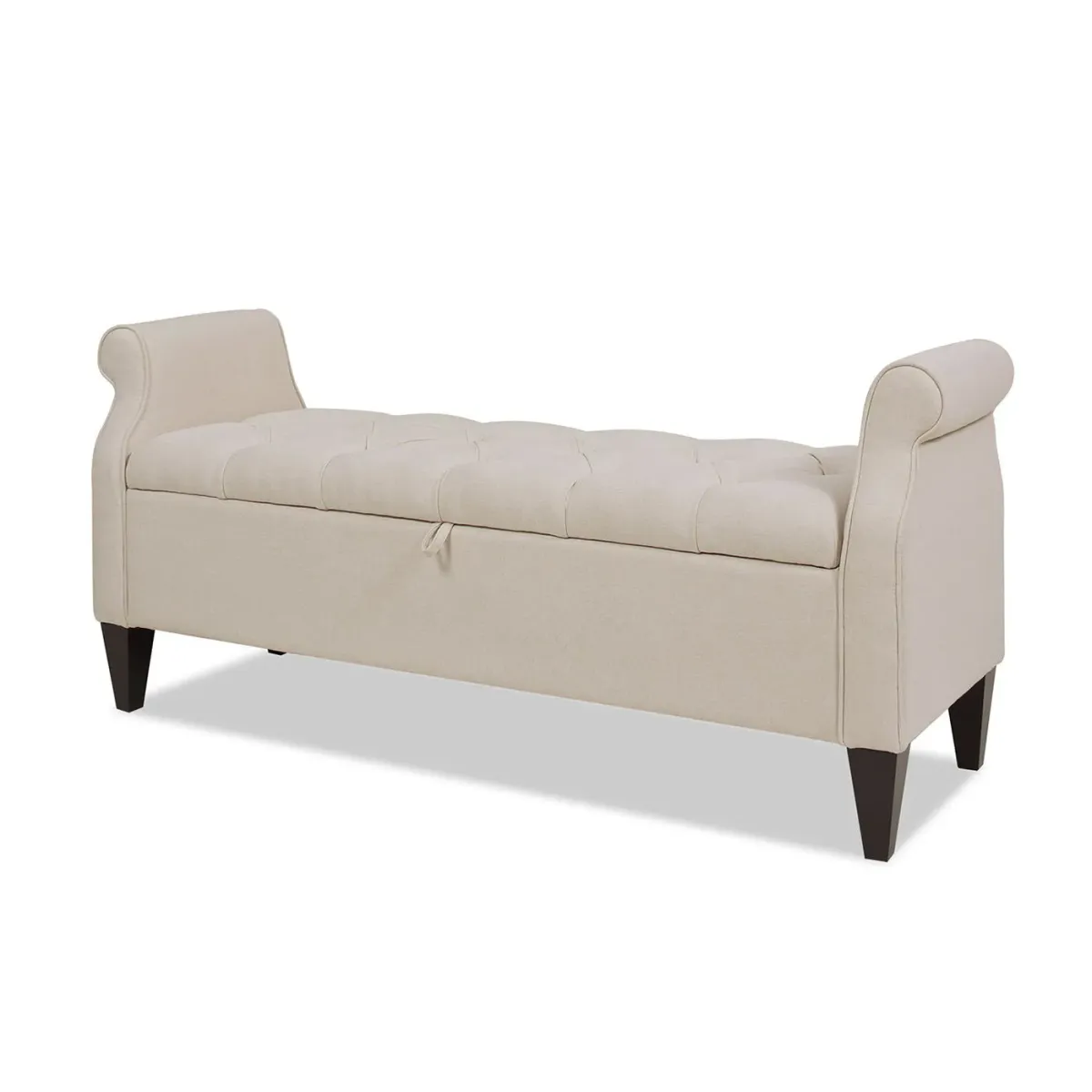 Jacqueline - Tufted Roll Arm Storage Bench