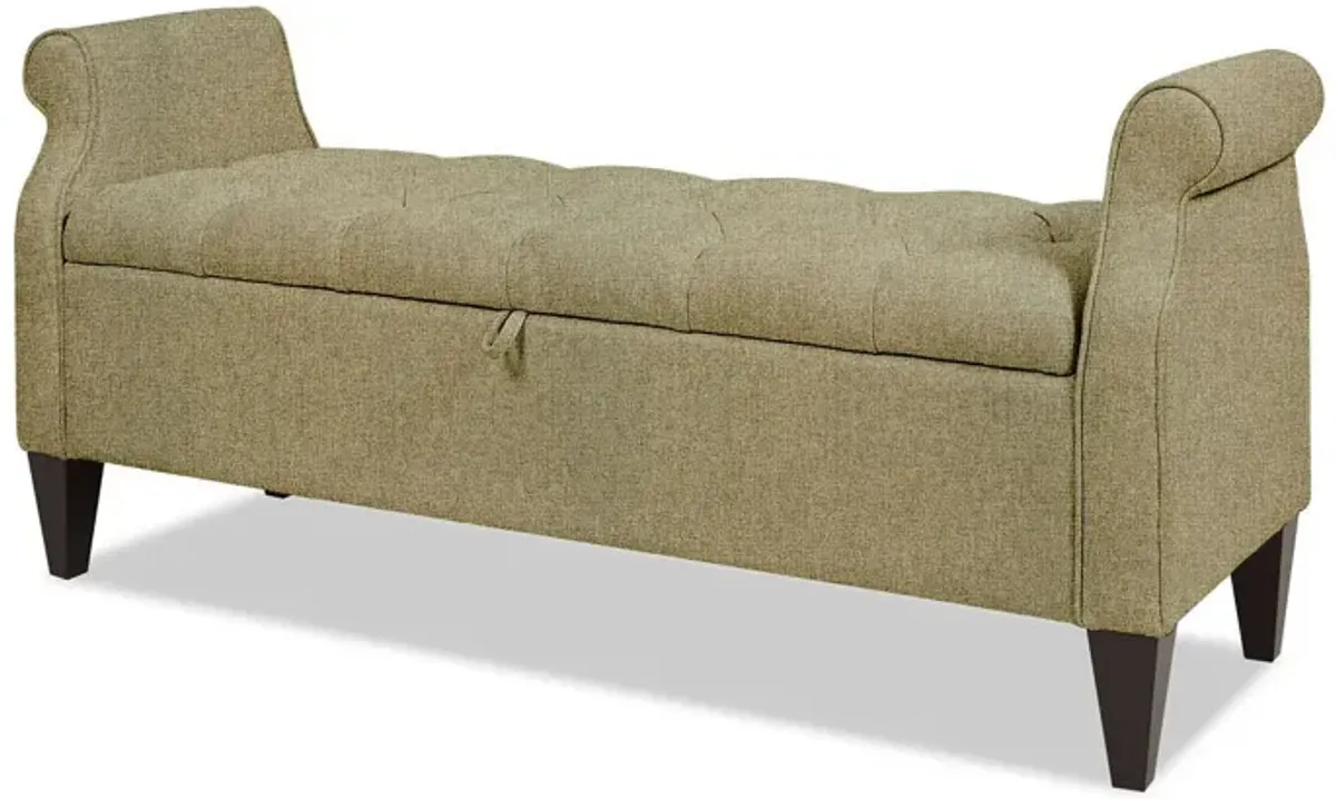 Jacqueline - Tufted Roll Arm Storage Bench