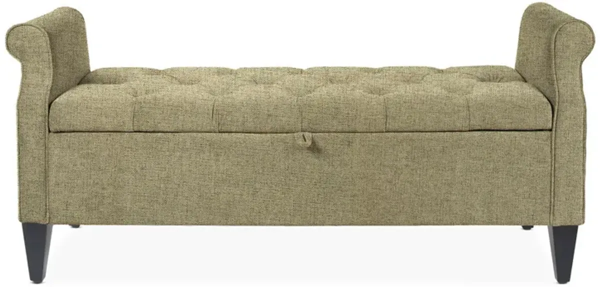 Jacqueline - Tufted Roll Arm Storage Bench