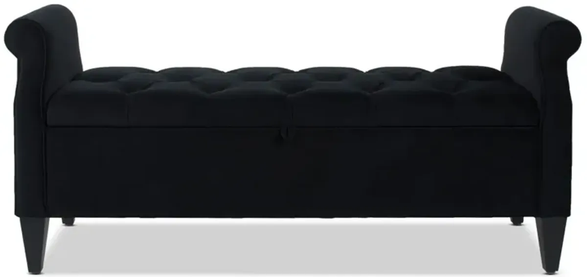 Jacqueline - Tufted Roll Arm Storage Bench