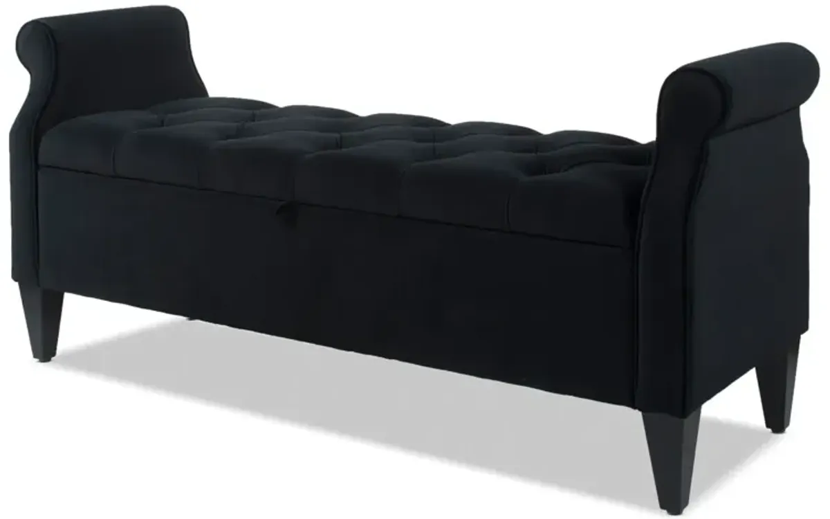 Jacqueline - Tufted Roll Arm Storage Bench