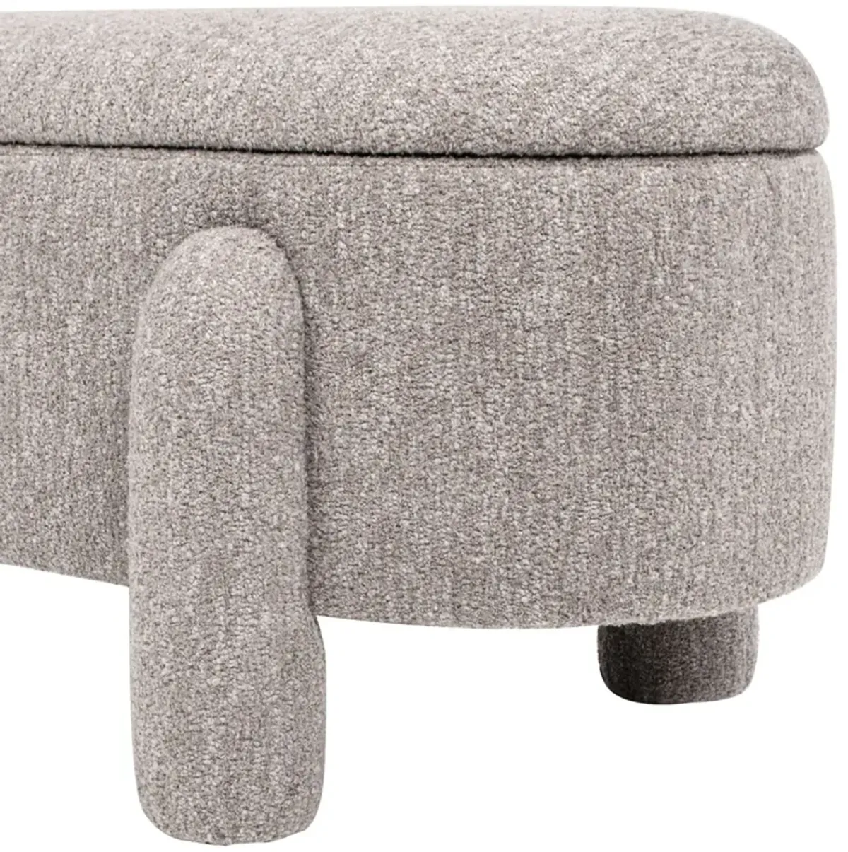 Hugo - Oval Fully Upholstered Storage Bench