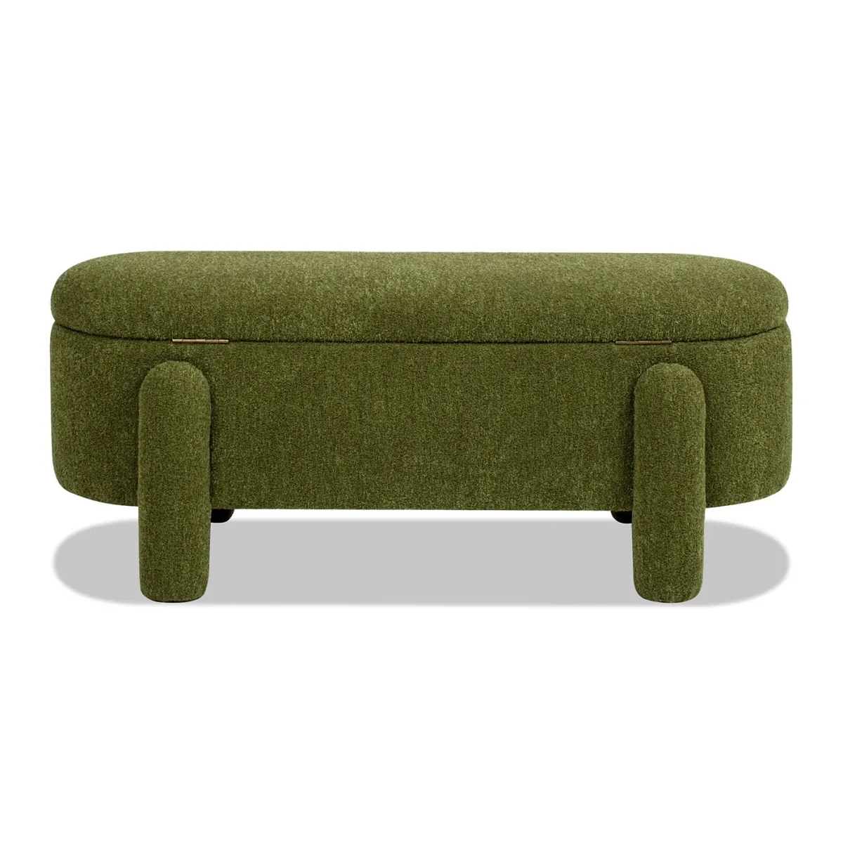 Hugo - Oval Fully Upholstered Storage Bench