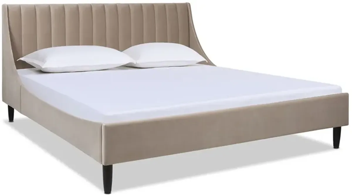 Aspen - Vertical Tufted Modern Headboard Platform Bed Set