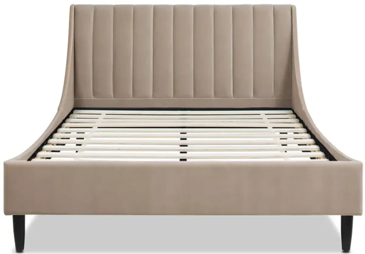 Aspen - Vertical Tufted Modern Headboard Platform Bed Set