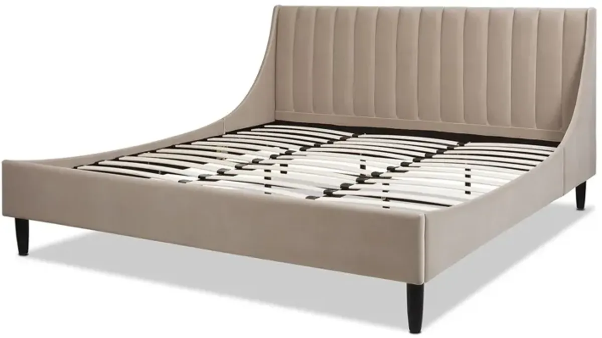 Aspen - Vertical Tufted Modern Headboard Platform Bed Set