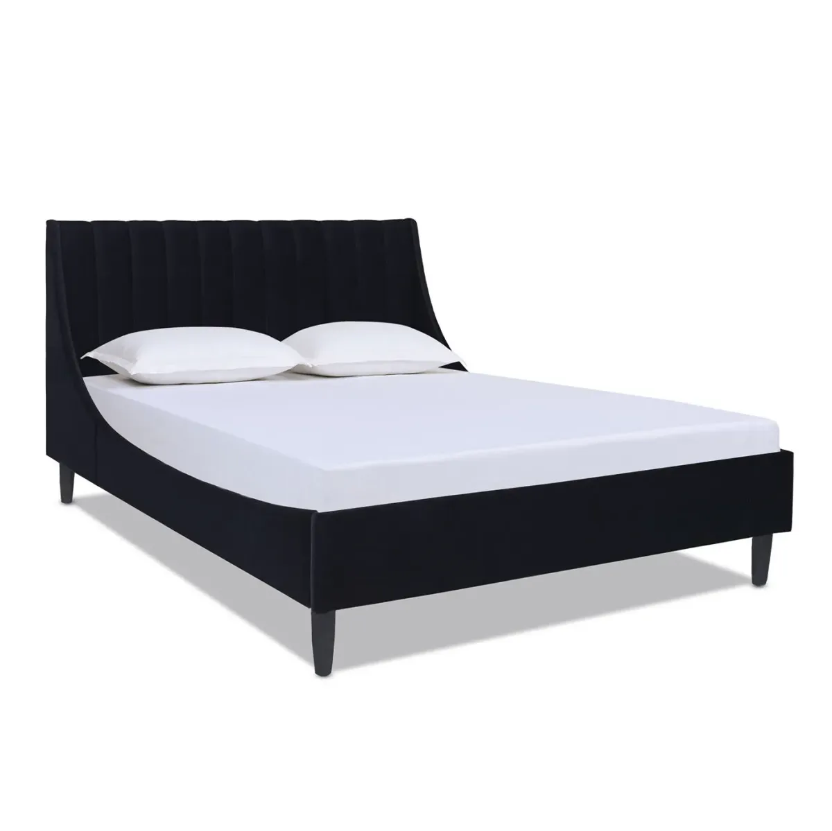 Aspen - Vertical Tufted Modern Headboard Platform Bed Set