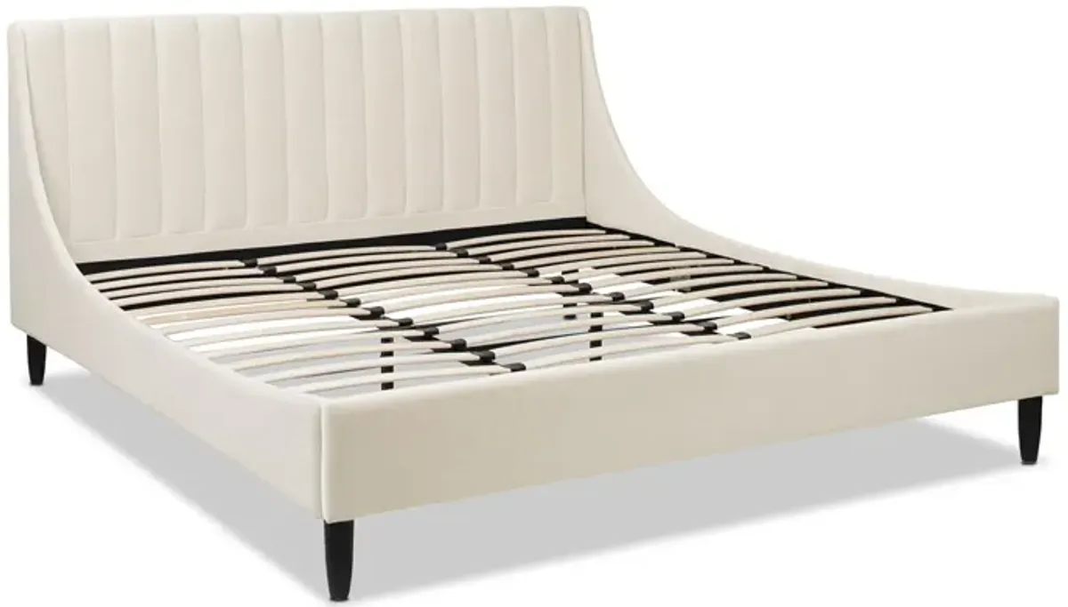 Aspen - Vertical Tufted Modern Headboard Platform Bed Set