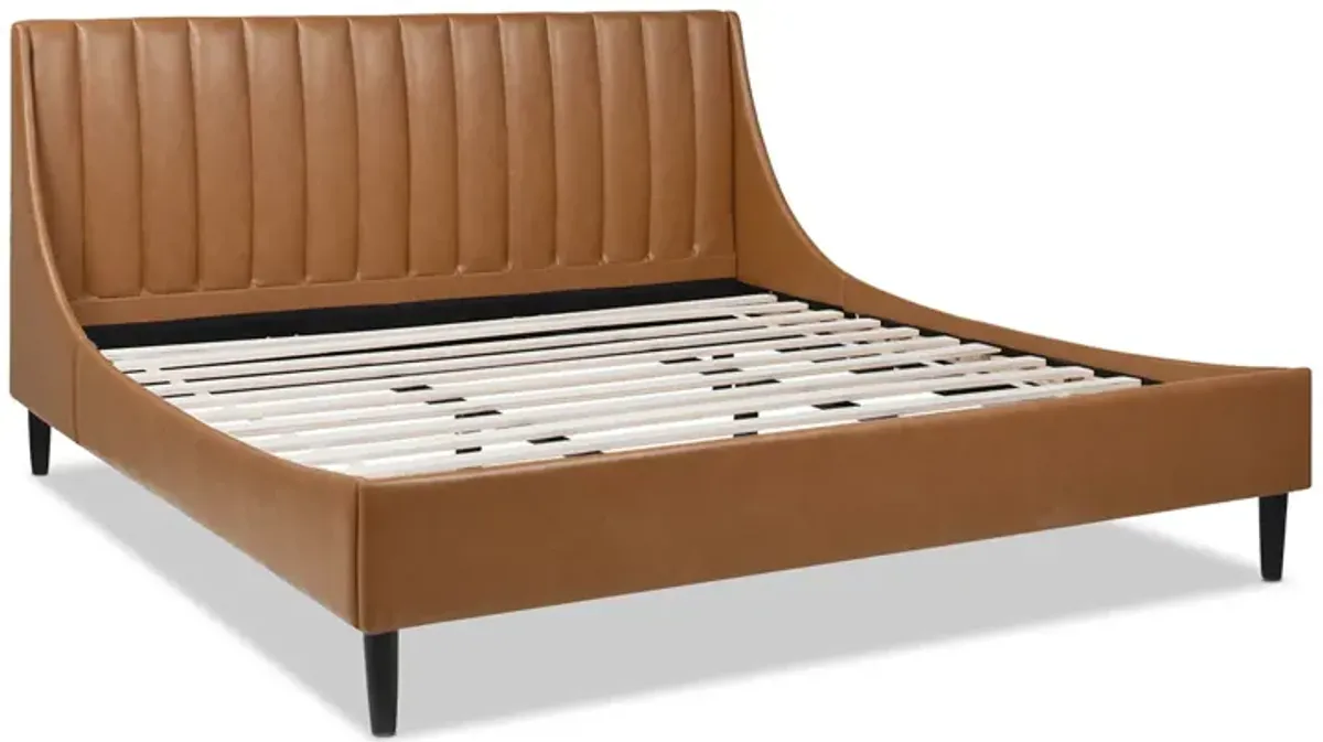 Aspen - Vertical Tufted Modern Headboard Platform Bed Set