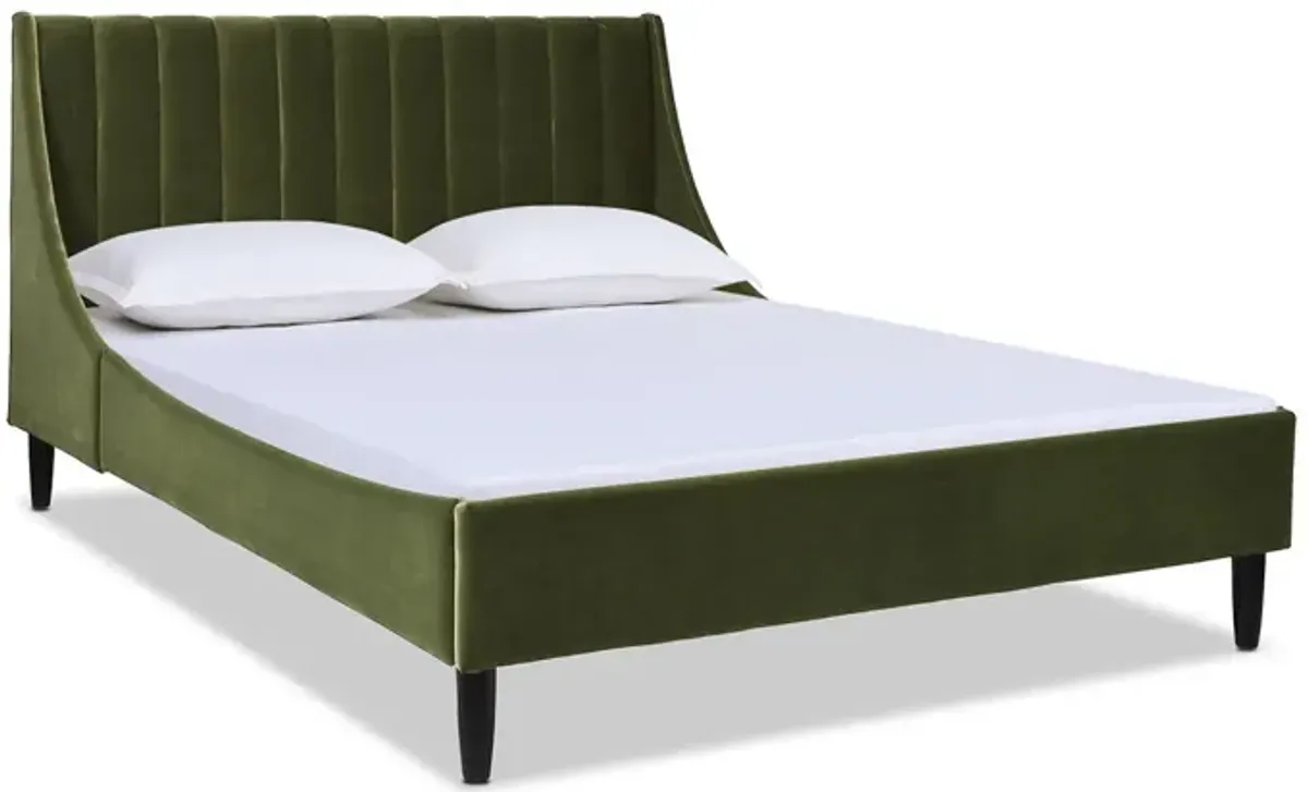 Aspen - Vertical Tufted Modern Headboard Platform Bed Set