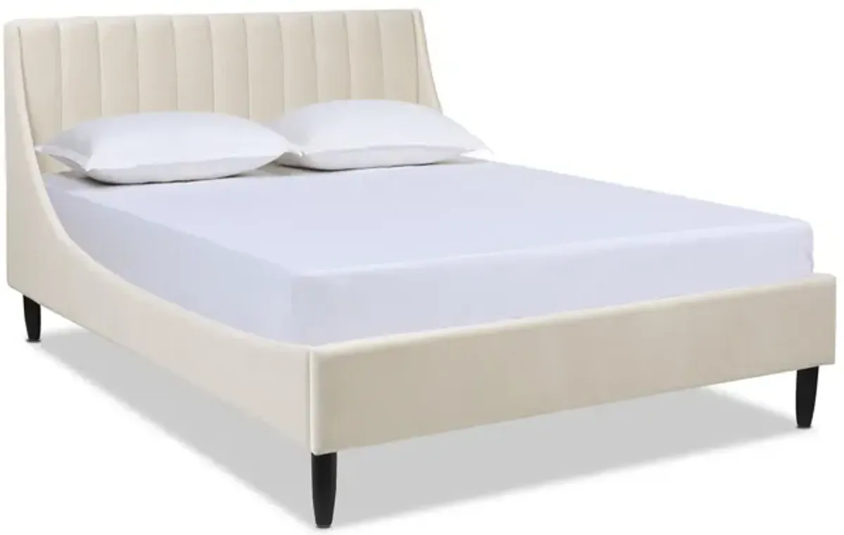 Aspen - Vertical Tufted Modern Headboard Platform Bed Set