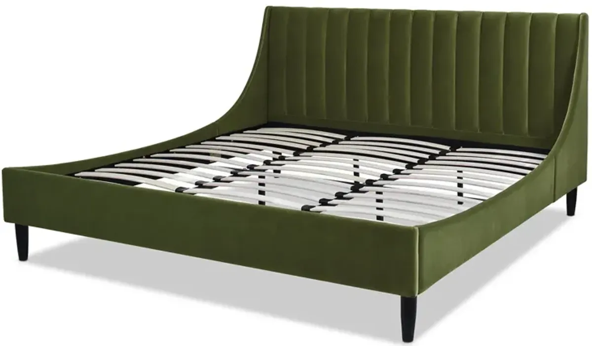 Aspen - Vertical Tufted Modern Headboard Platform Bed Set