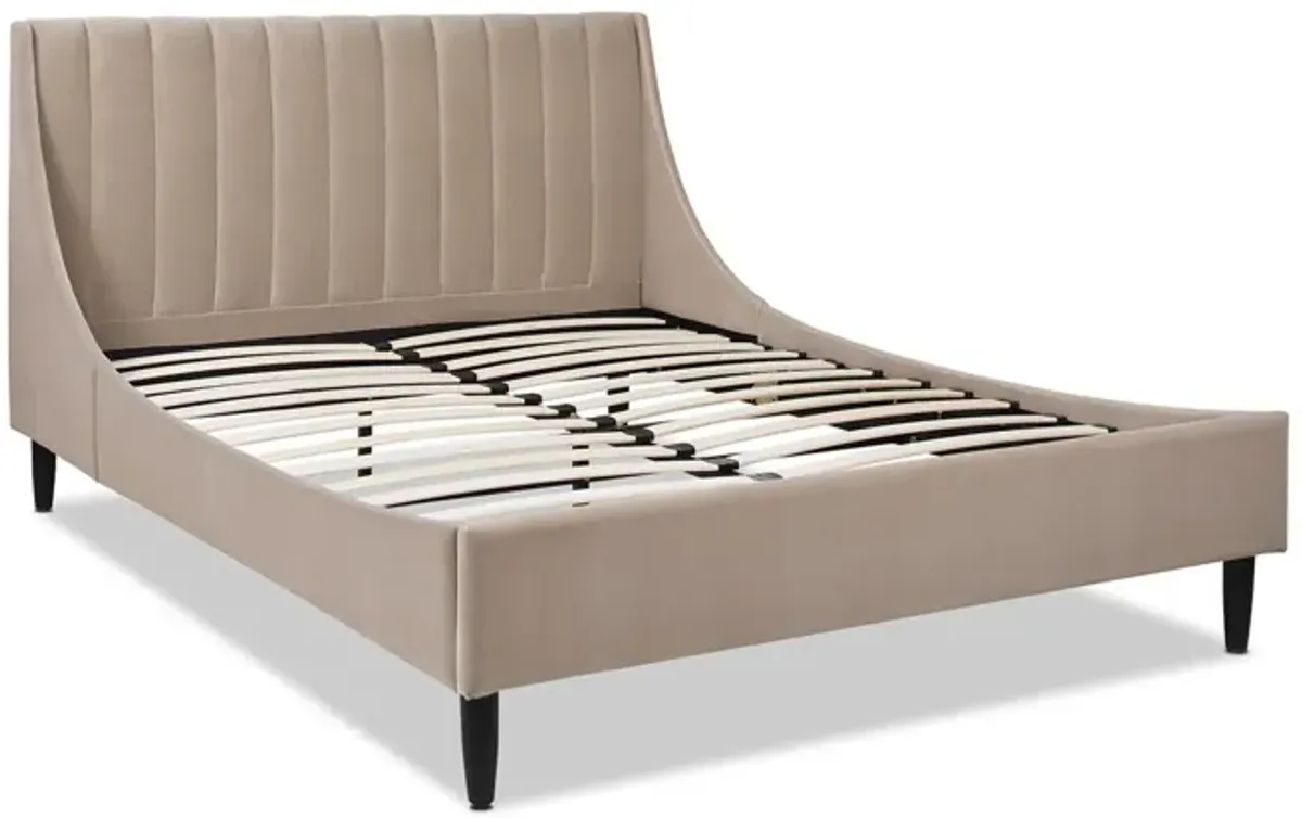 Aspen - Vertical Tufted Modern Headboard Platform Bed Set