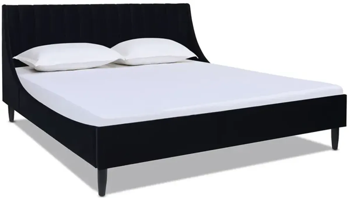 Aspen - Vertical Tufted Modern Headboard Platform Bed Set