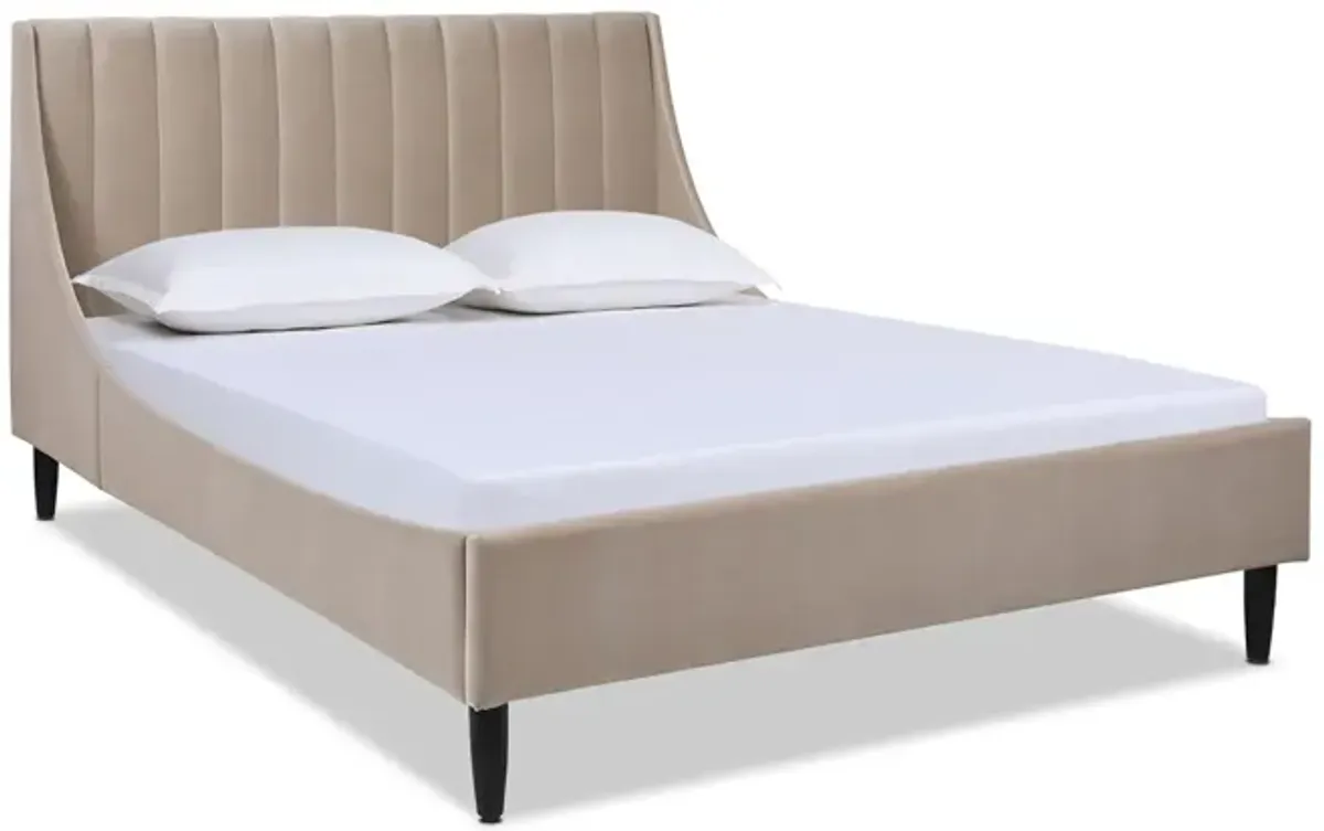 Aspen - Vertical Tufted Modern Headboard Platform Bed Set