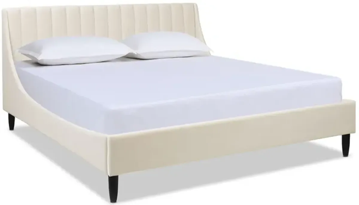 Aspen - Vertical Tufted Modern Headboard Platform Bed Set