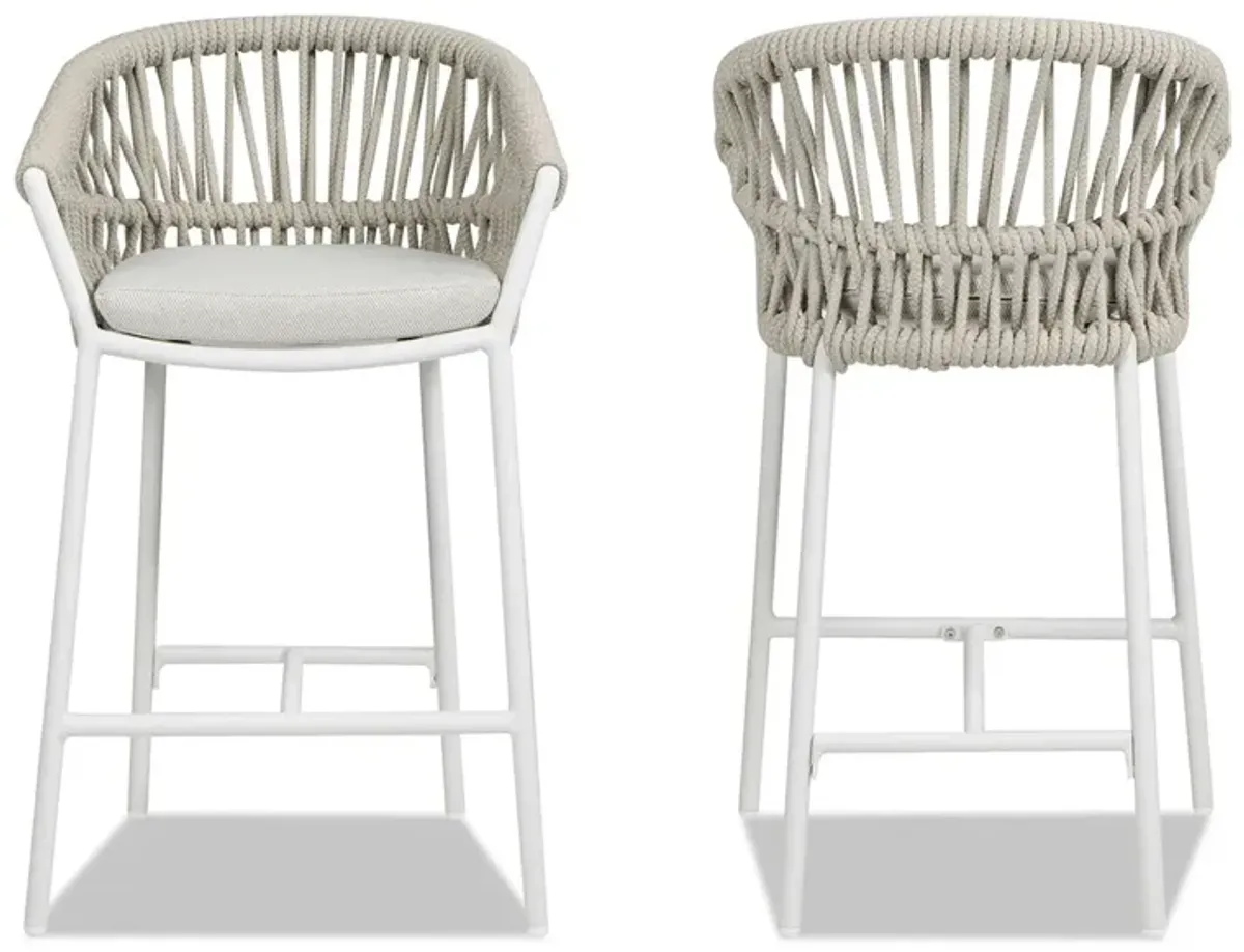 Maiden - Patio Counter Stool Sunproof Olefin (Set of 2)