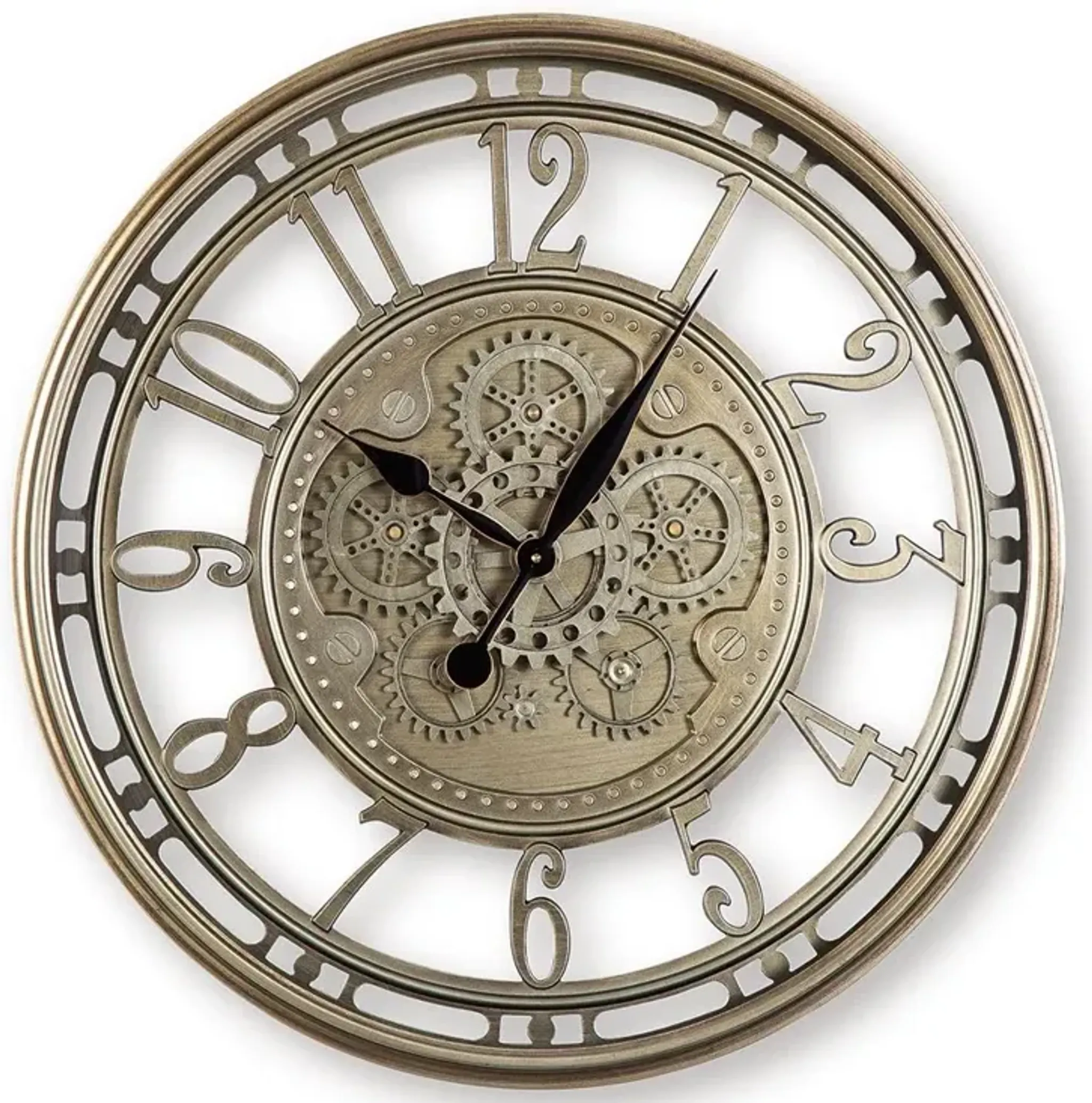 Gilover Champagne Finish Wall Clock Bel Furniture | Furniture.com