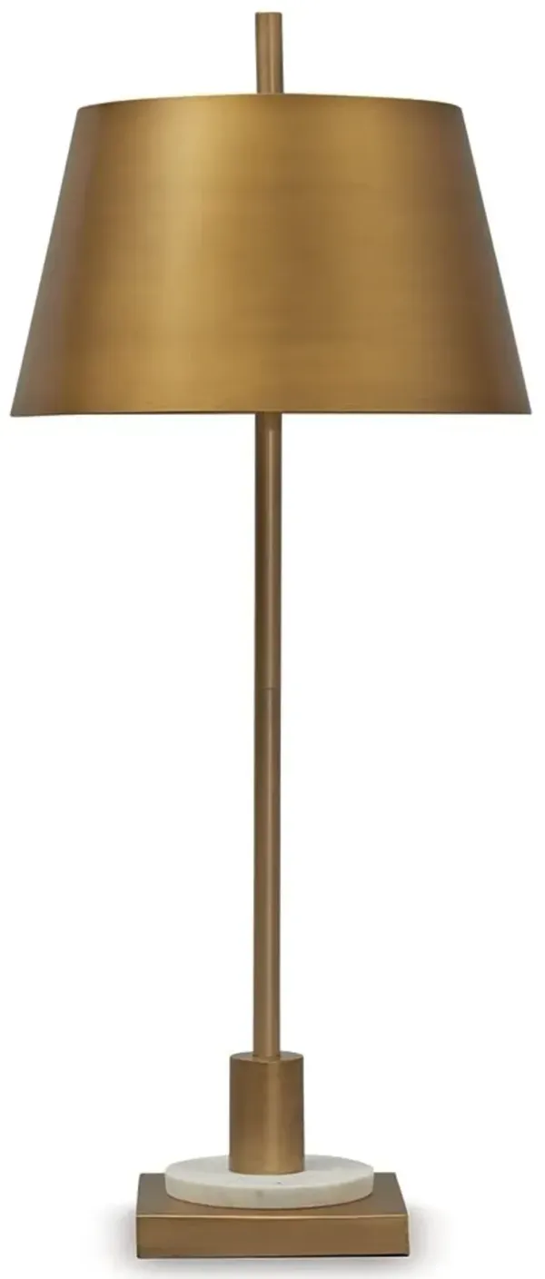 Fritzburn - Metal Table Lamp - Gold Finish / White