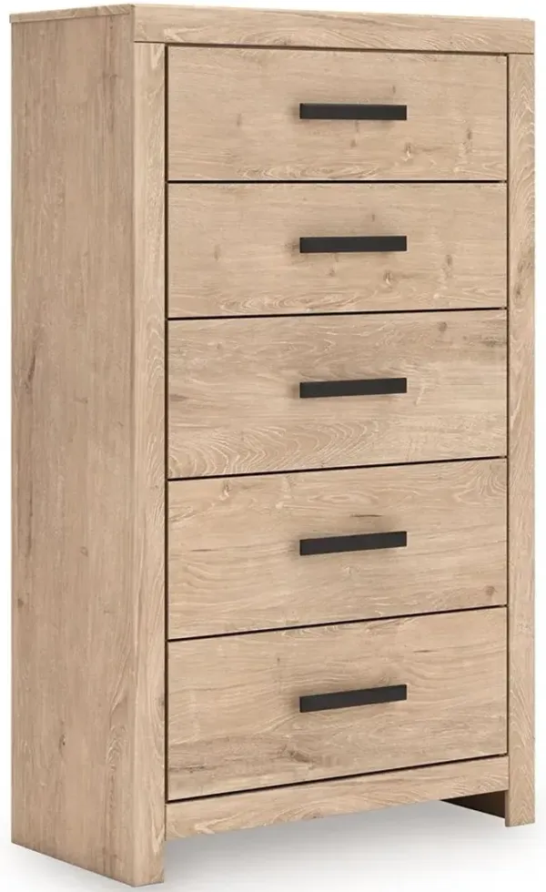 Sanginlane - Five Drawer Chest - Tan