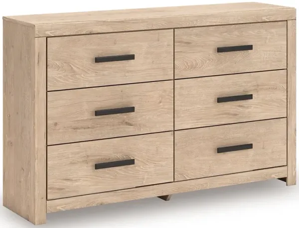 Sanginlane - Six Drawer Dresser - Tan