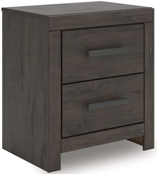 Prendonea - Two Drawer Night Stand - Charcoal