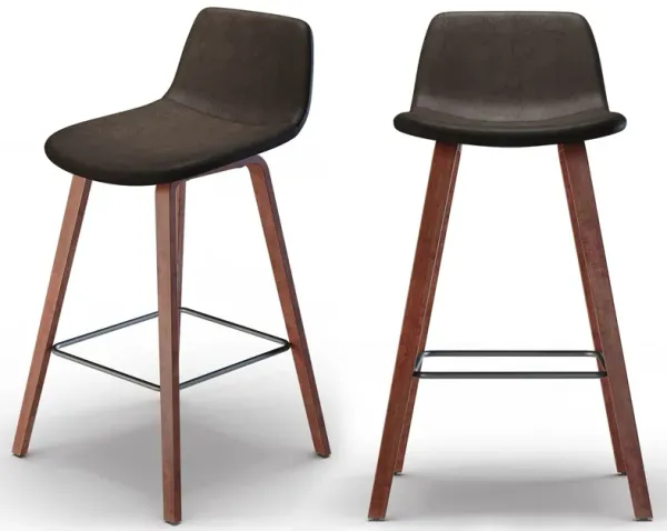 Addy - Counter Stool (Set of 2) - Distressed Brown