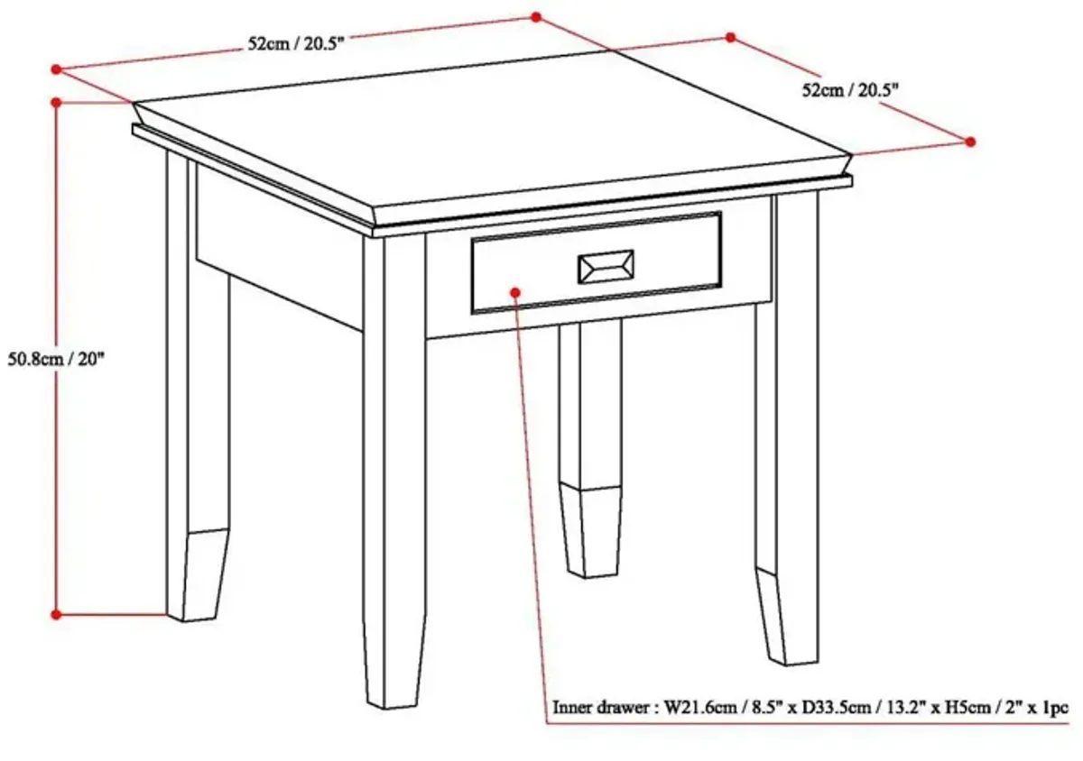 Artisan - End Table - Russet Brown