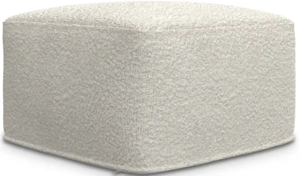 Chantal - Square Pouf - Ivory