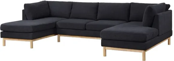 Hallie - Wide Sherpa Double Chaise U-Shape Sectional Sofa
