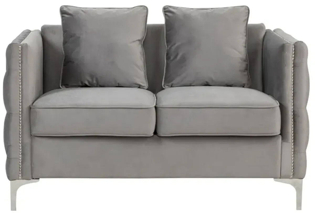 Bayberry - Velvet Loveseat With 2 Pillows