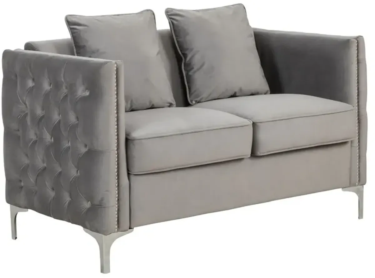 Bayberry - Velvet Loveseat With 2 Pillows