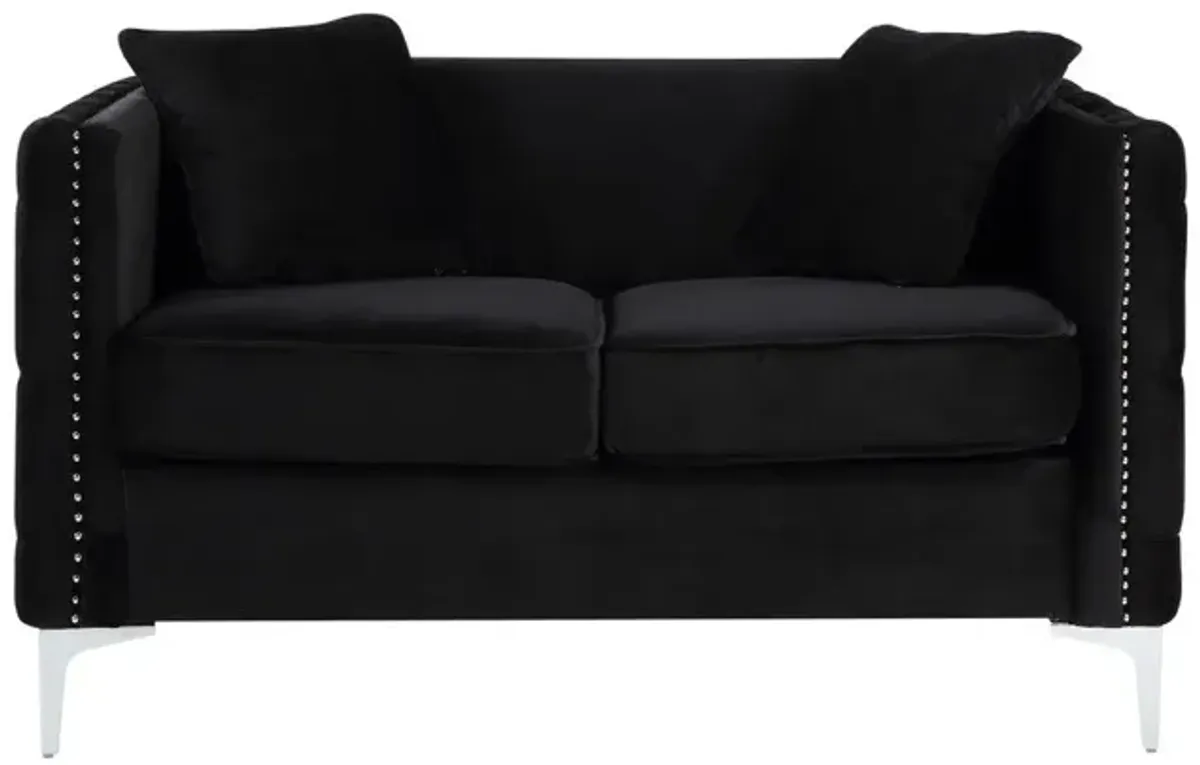 Bayberry - Velvet Loveseat With 2 Pillows