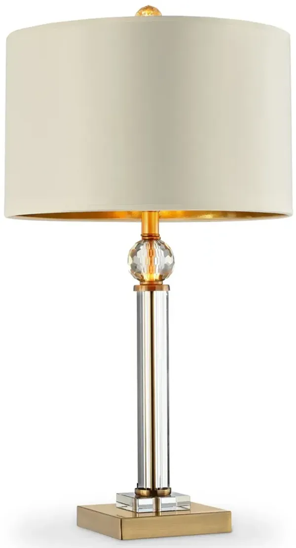 Crystal Accent Desk Lamp - Gold