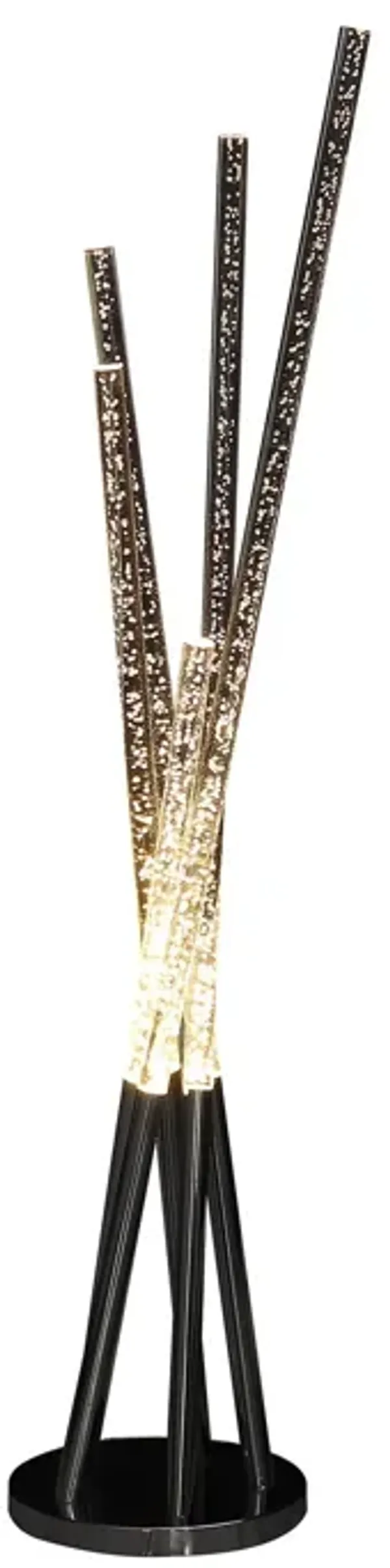 Five Light LED Tubular Contemporary Floor Lamp - Chrome