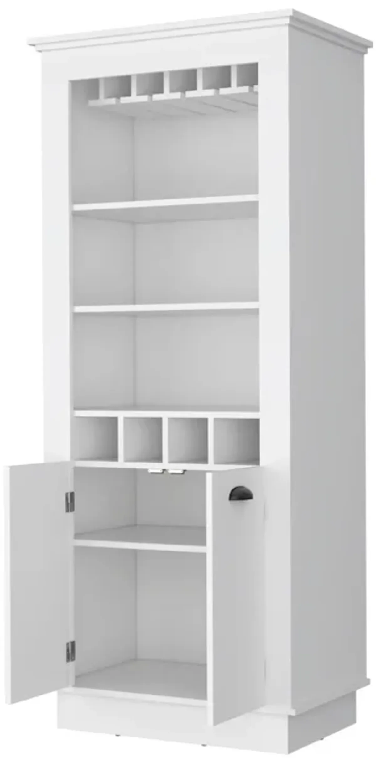 Bar Cabinet With Wine Storage - White