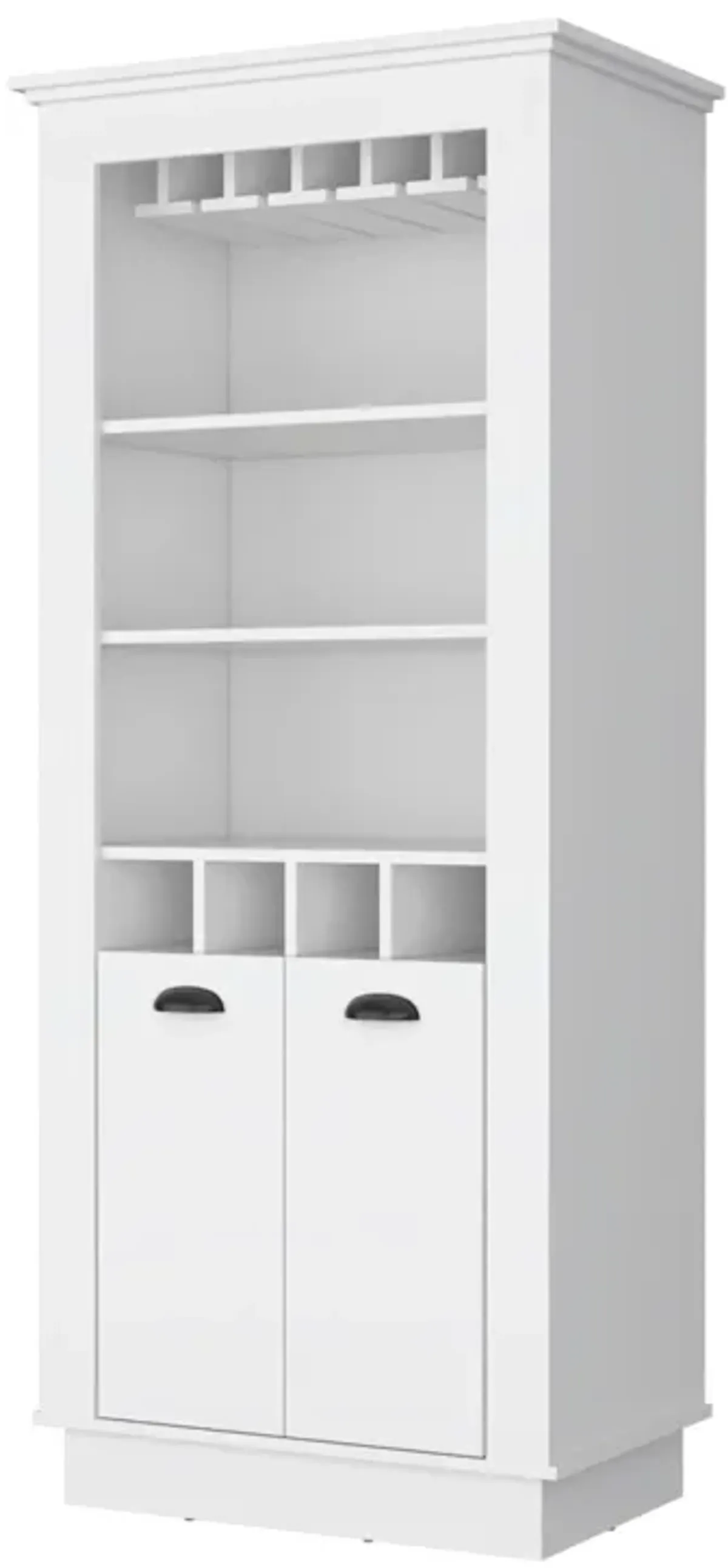 Bar Cabinet With Wine Storage - White