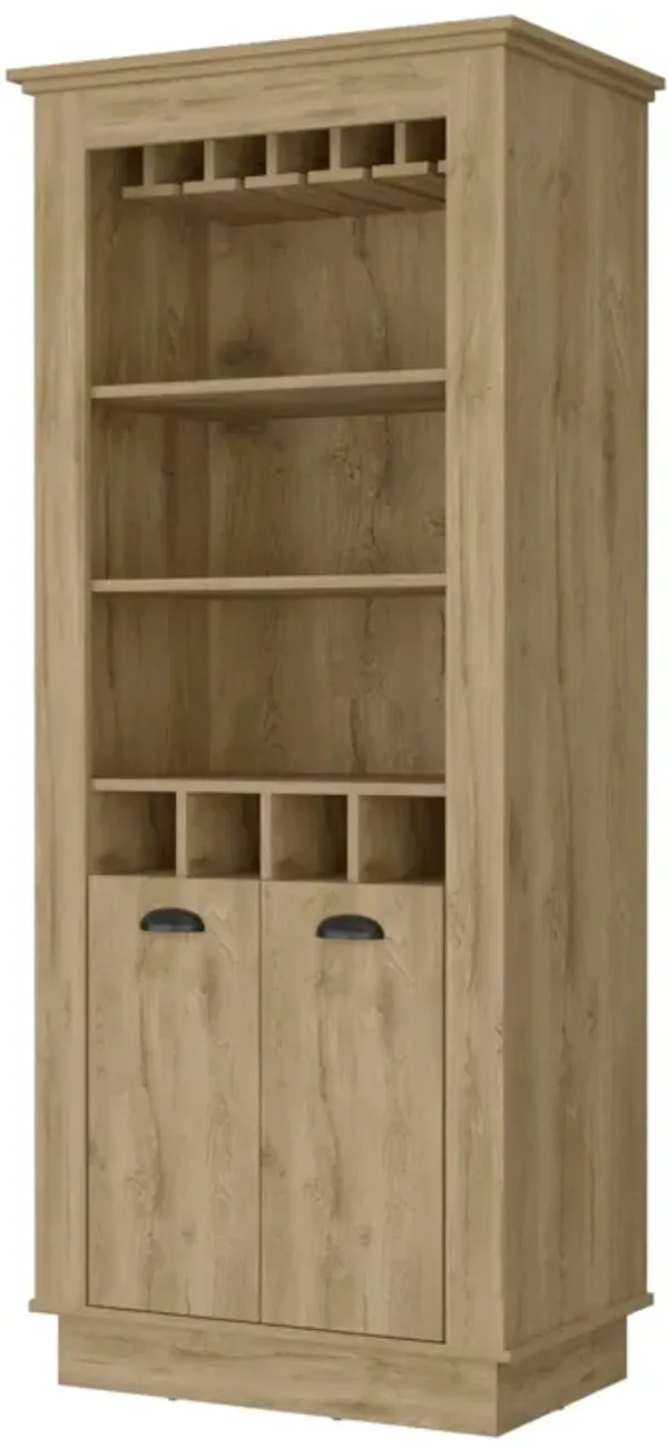 Bar Cabinet With Wine Storage - Brown