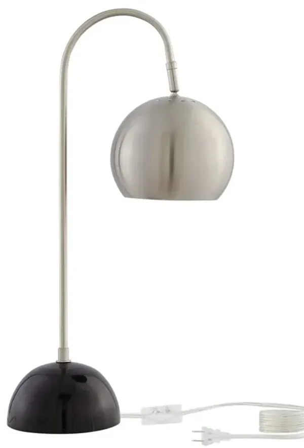 Iron Desk Table Lamp With Gray Dome Shade - Gray