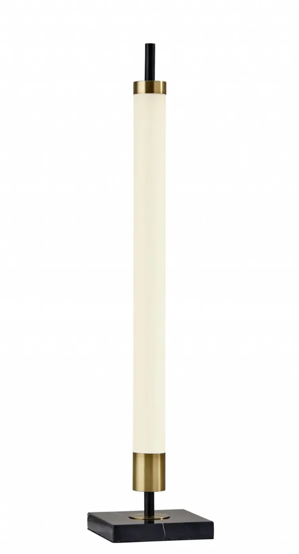 Marble Metal Standard Table Lamp - Black