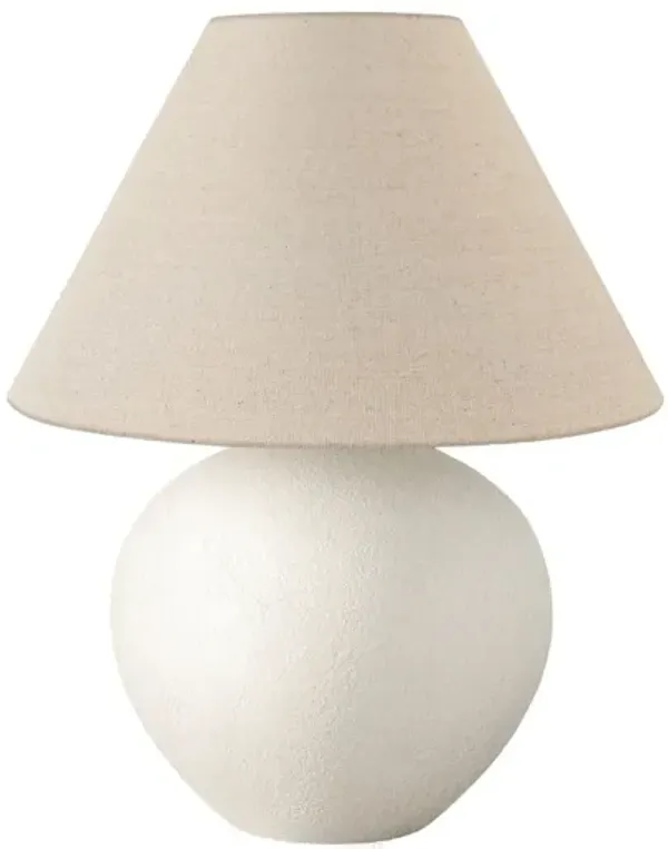16" Ceramic Round Table Lamp With Empire Shade - Cream