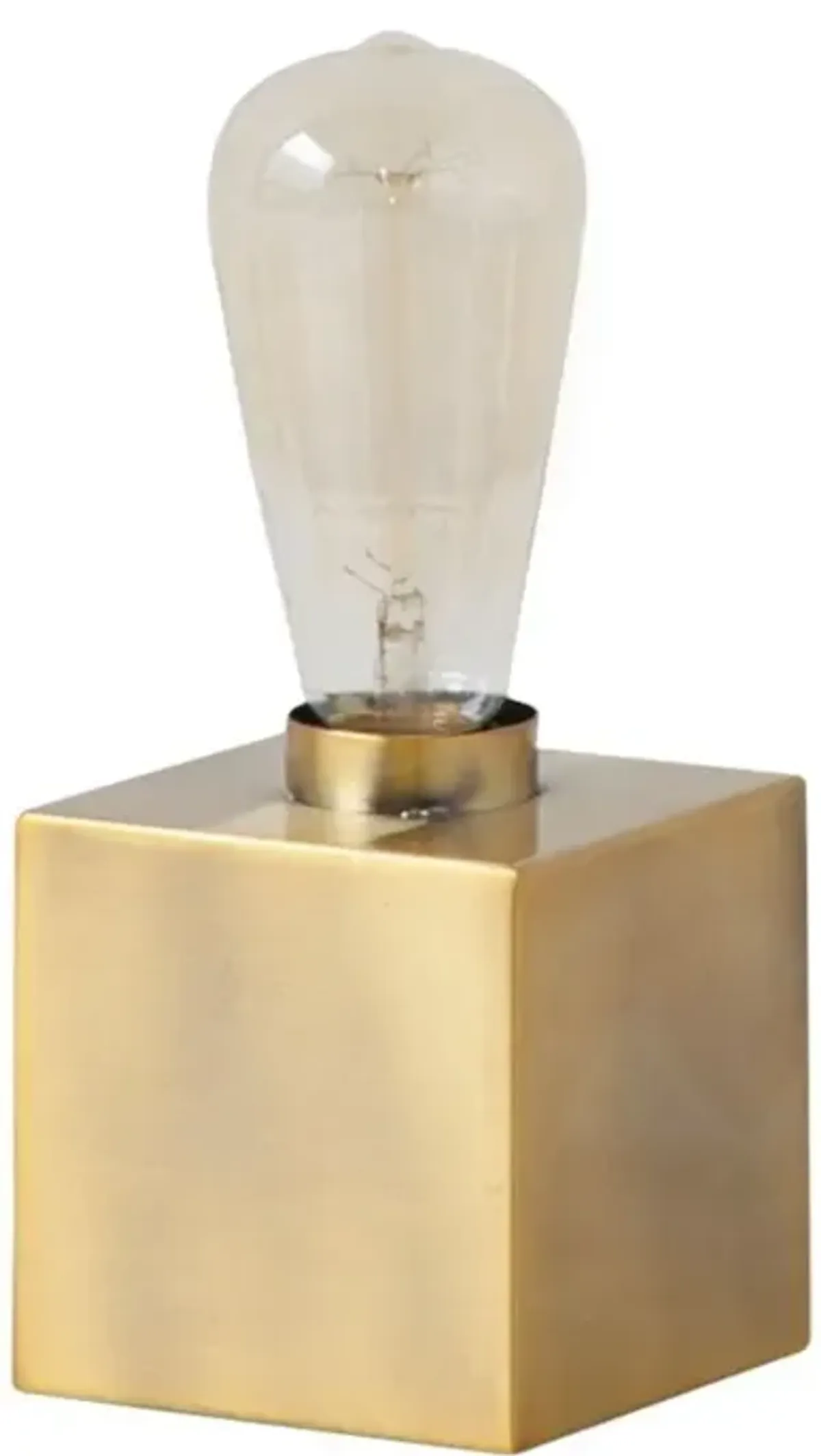 Lamp Base LED With Clear Shade - Gold