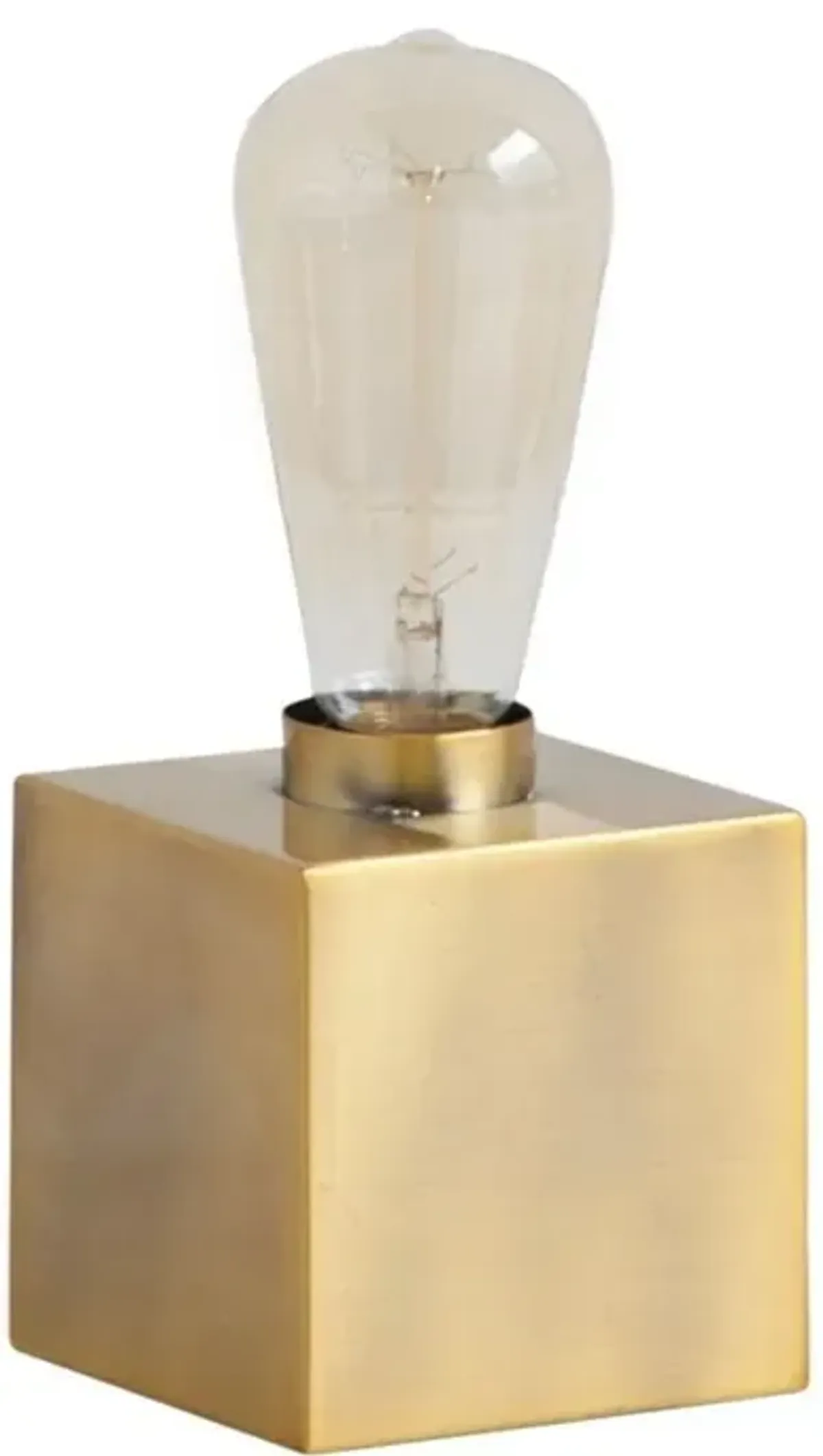 Lamp Base LED With Clear Shade - Gold