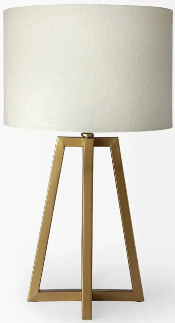 Geometric Table Lamp - Metallic Gold Tone
