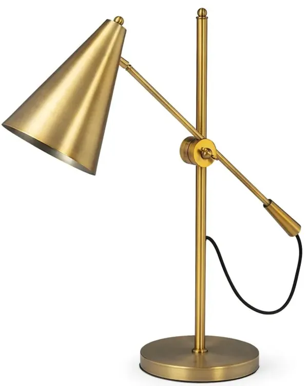 Lamp Base LED With Gold Shade - Gold