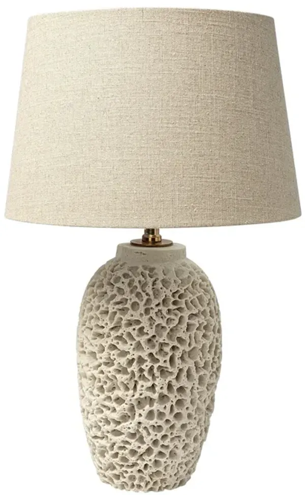 Lamp Base LED With Champagne Shade - Beige