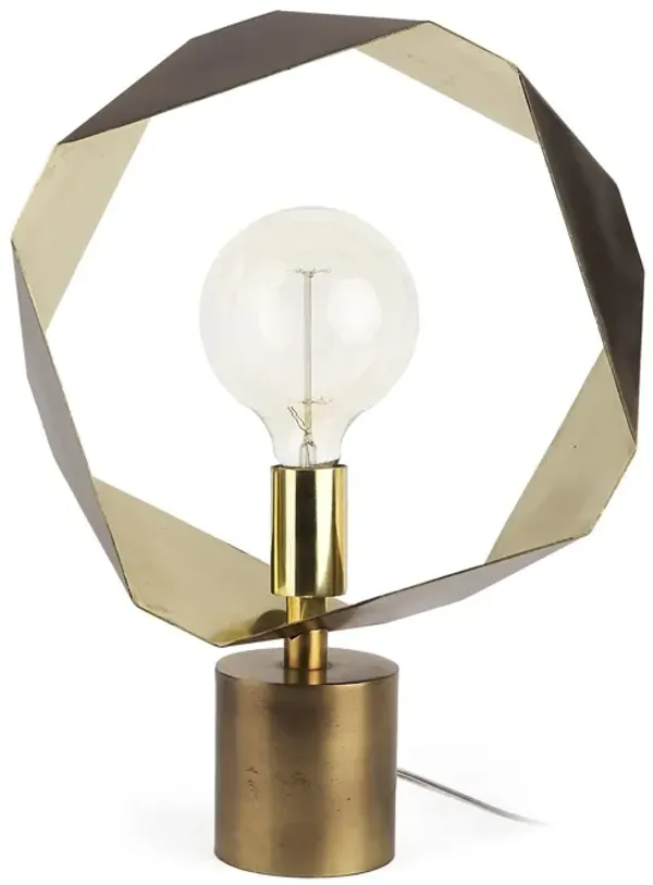 Geometric Halo Table Or Desk Lamp - Golden