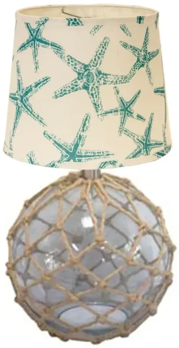 Standard Table Lamp With Ivory Shade - CLEAR