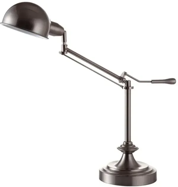 Metal Swing Arm Table Lamp - Silver
